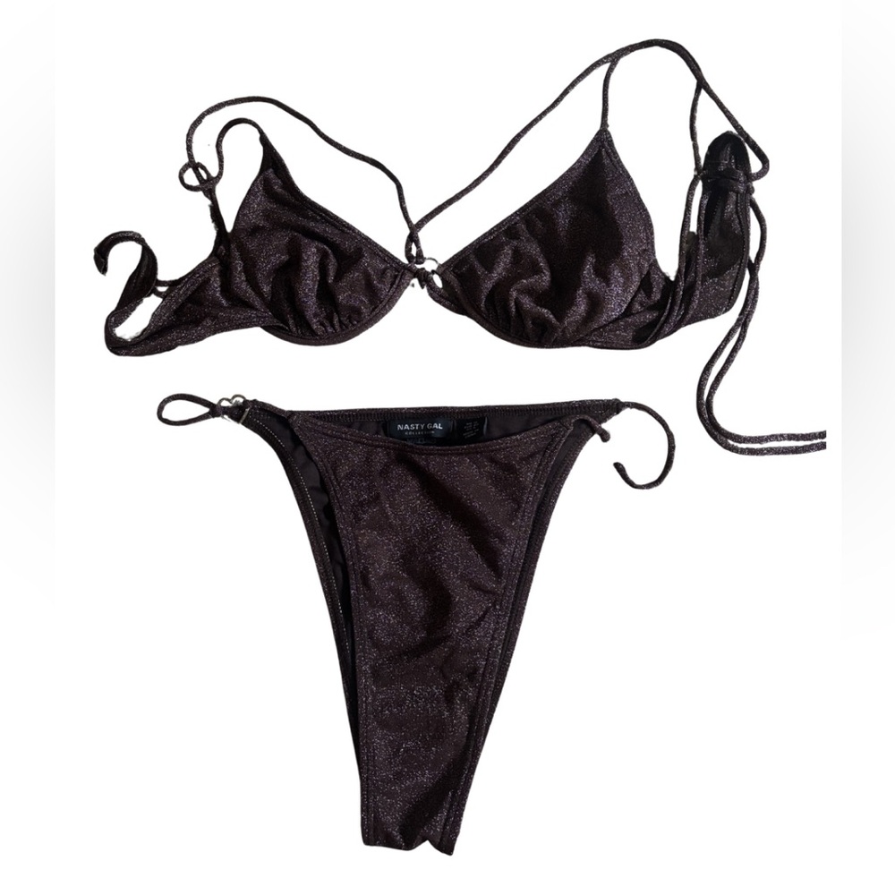 Nasty Gal Bronze Sparkling Bikini